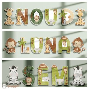 Naamletters jungle Naamletters jungle