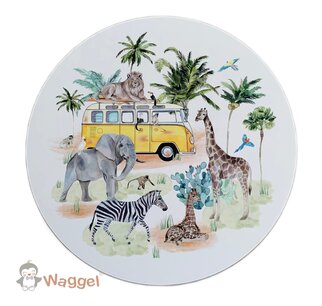 Houten muurcirkel jungle dreams bus B-keus Houten muurcirkel jungle dreams bus B-keus