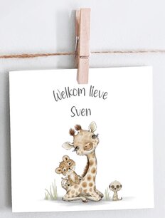 Geboortekaartje jungle cuties Geboortekaartje jungle cuties