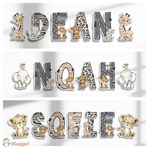 Naamletters jungle cuties Naamletters jungle cuties