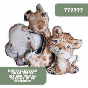 Knuffelkussen uit thema naar keuze Knuffelkussen uit thema naar keuze