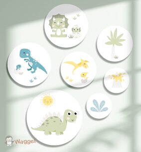 Muurcirkel set dino´s Muurcirkel set dino´s