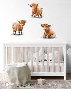 Muurstickers Schotse Hooglanders Muurstickers Schotse Hooglanders