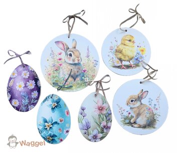 Paasdecoratie set hout 1 Paasdecoratie set hout 1