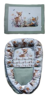 Babynestje bosdieren en boxkleed Babynestje bosdieren en boxkleed