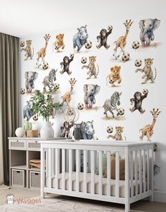 Behang sample Jungle Ball print Behang sample Jungle Ball print