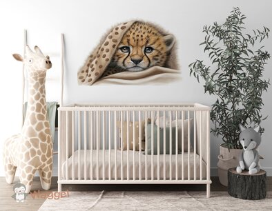 Muursticker Sweet dreams cheetah Muursticker Sweet dreams cheetah