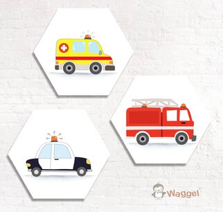Hexagon set stoere voertuigen Hexagon set stoere voertuigen