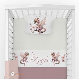 Laken roze draken met naam Laken roze draken met naam