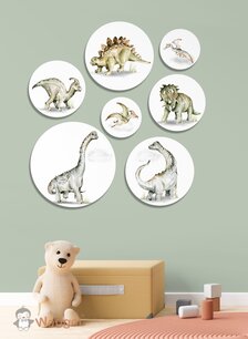 Muurcirkel set dinosaurs Muurcirkel set dinosaurs