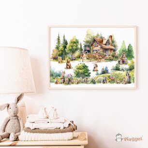 Poster 70x50 cm Forest Friends Poster 70x50 cm Forest Friends