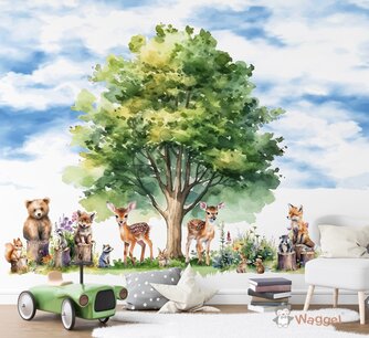 Behang sample Forest Friends Tree Behang sample Forest Friends Tree