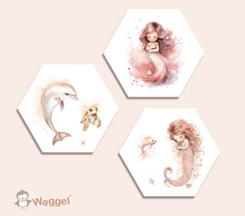Hexagon set Mermaids Hexagon set Mermaids