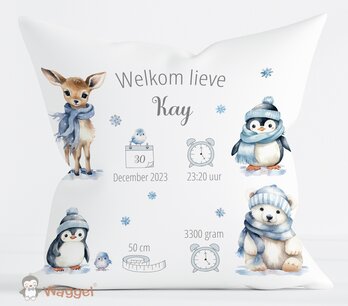 Geboortekussen Winter Wondland Geboortekussen Winter Wondland