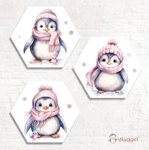 Hexagon set pinquins Winter Wonderland Hexagon set pinquins Winter Wonderland