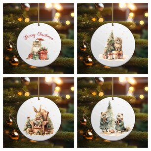 Kersthangers set van 4 Merry Christmas Kersthangers set van 4 Merry Christmas