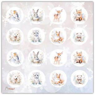 Kerst stickervel winterdieren Kerst stickervel winterdieren