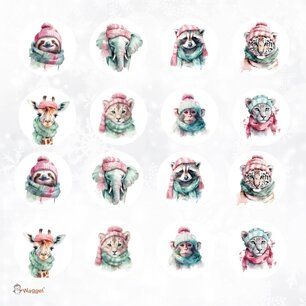 Kerst stickervel jungle Kerst stickervel jungle