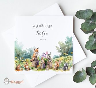 Geboortekaarten Forest Friends Geboortekaarten Forest Friends