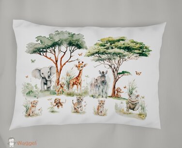 Kussensloop Jungle fun 60x40 cm Kussensloop Jungle fun 60x40 cm