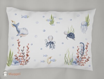 Kussensloop onderwaterwereld 60x40 cm Kussensloop onderwaterwereld 60x40 cm