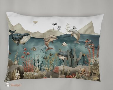 Kussensloop Sea life 60x40 cm Kussensloop Sea life 60x40 cm
