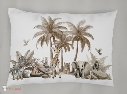 Kussensloop Jungle naturel little ones 60x40 cm Kussensloop Jungle naturel little ones 60x40 cm