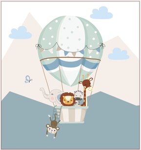 Behang safari luchtballon 219 cm x 233 cm sale Behang safari luchtballon 219 cm x 233 cm sale