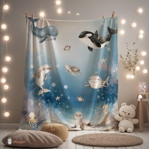 Deken fleece Sweeties of the sea Deken fleece Sweeties of the sea