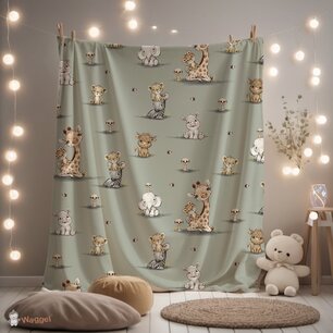 Deken fleece Jungle cuties Deken fleece Jungle cuties