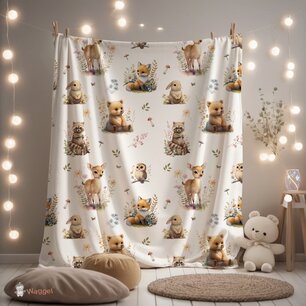 Deken fleece bosdieren Deken fleece bosdieren