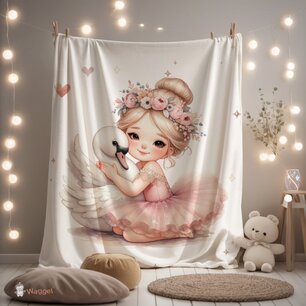 Deken fleece Ballerina girl Deken fleece Ballerina girl