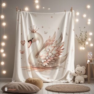 Deken fleece Ballerina girl zwaan Deken fleece Ballerina girl zwaan