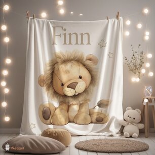 Deken fleece Sweethearts leeuwtje met naam Deken fleece Sweethearts leeuwtje met naam